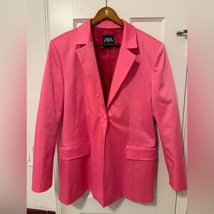 Zara • Women's Satin Pink Blazer